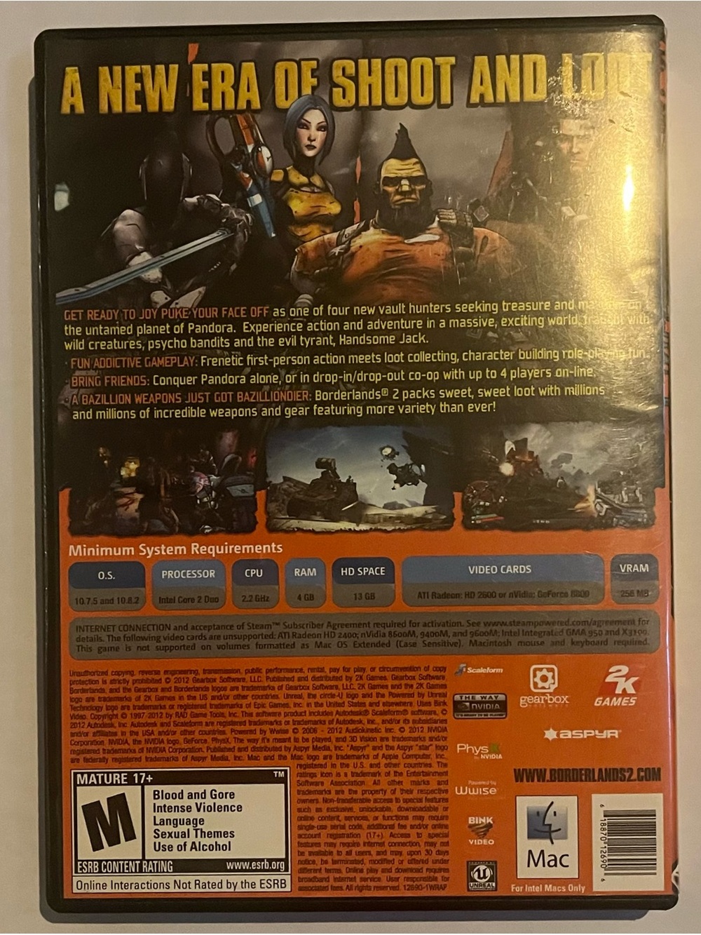 Mac Computer Borderlands 2 PC Game - Picture 2 of 3